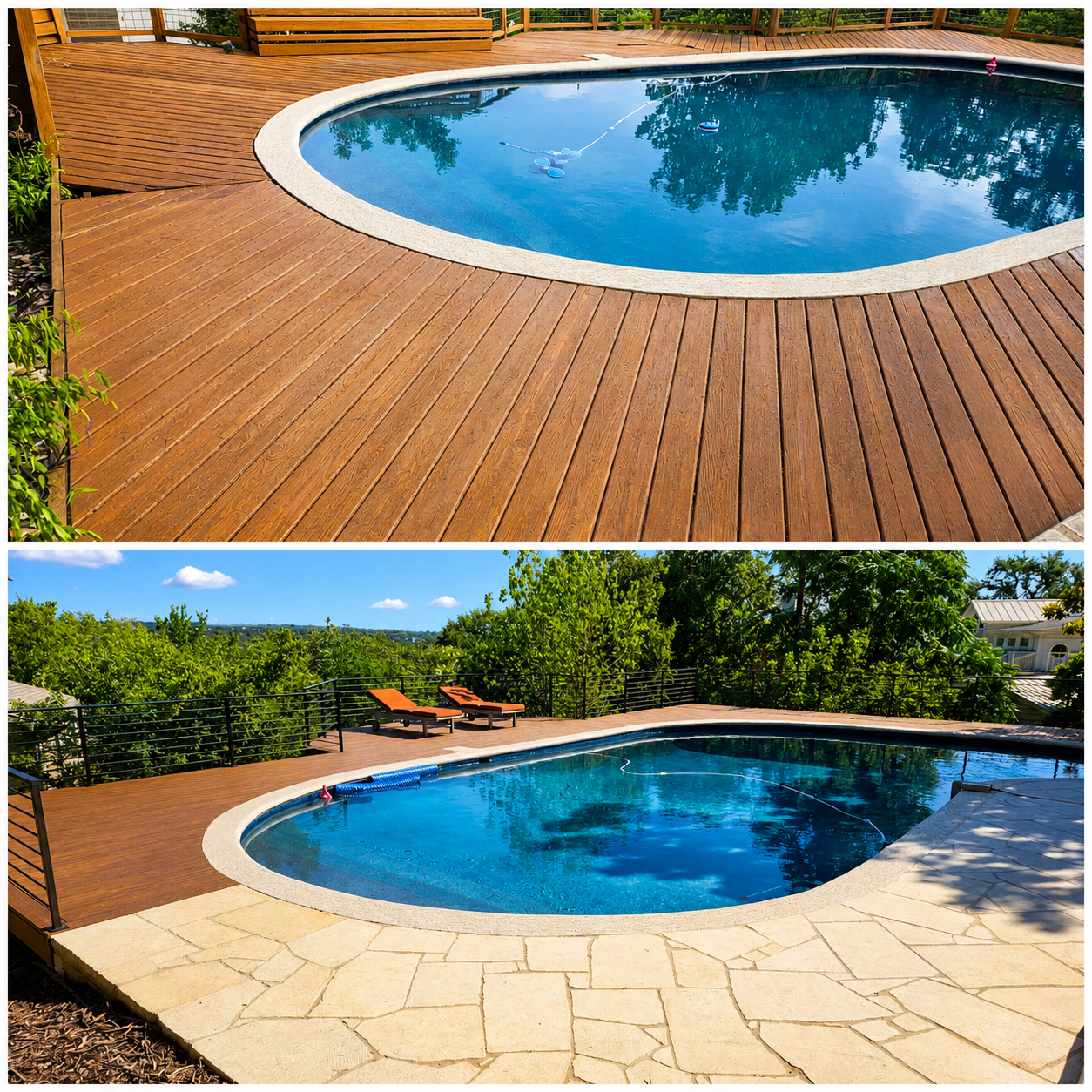 Before and after project transformation